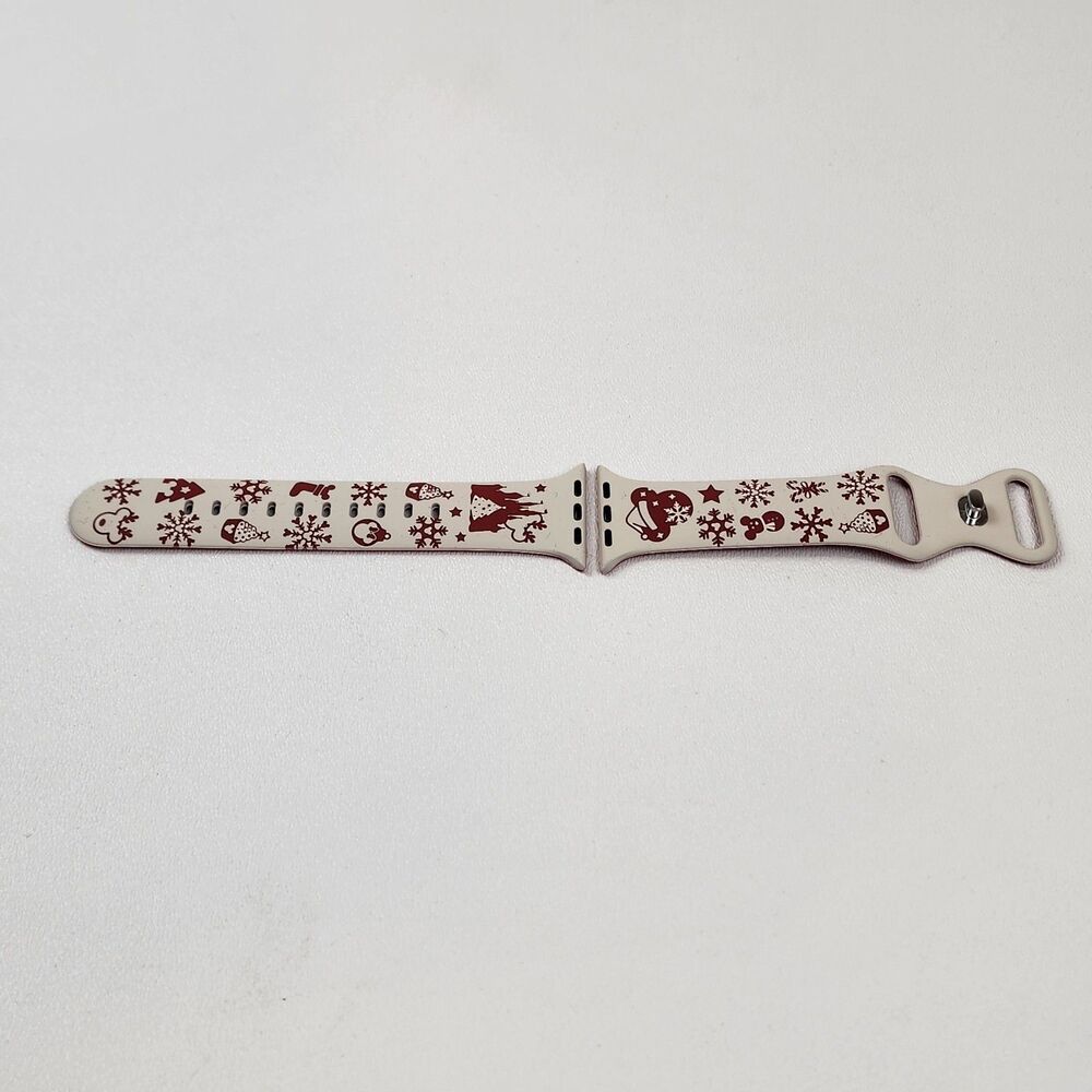 Christmas Cartoon Apple Watch Band 38/40/41/42mm Silicone Snowflake Strap